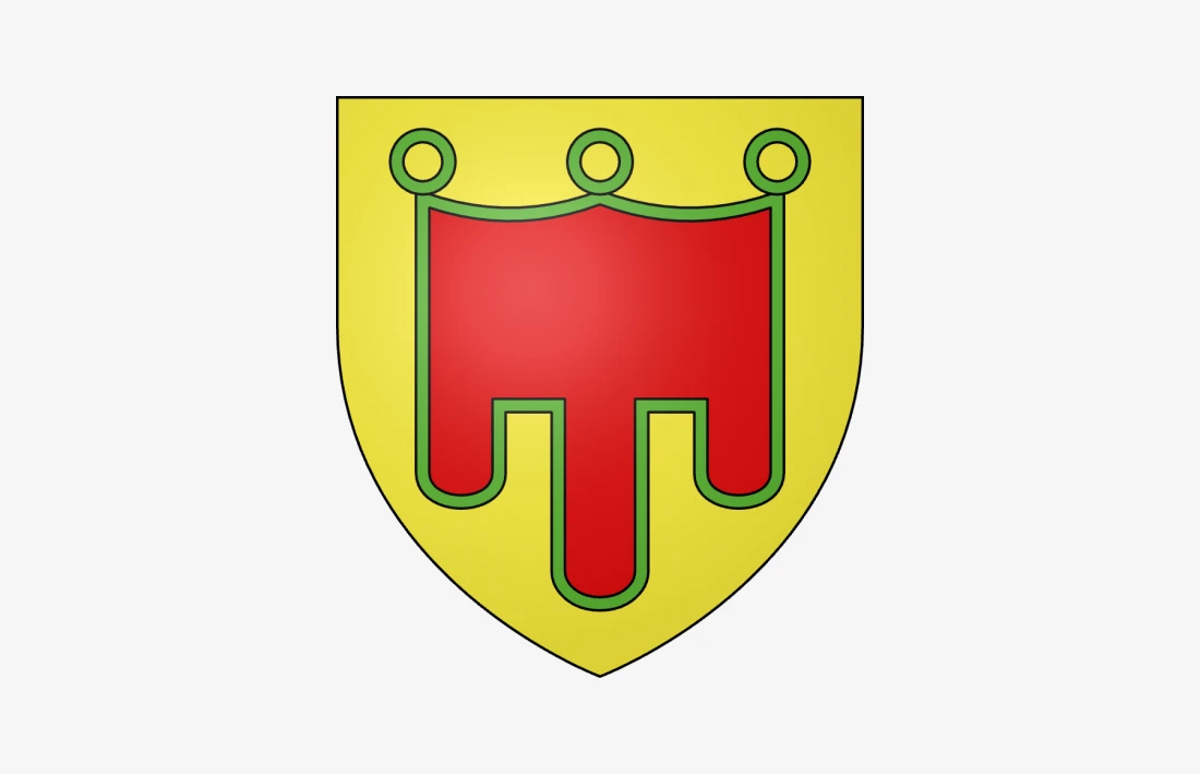 Blason de l'Auvergne, gonfanon d'or à la bordure de gueules