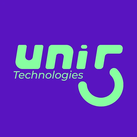 Novo logo uni5 Technologies: o 5 desenhado como um traço contínuo